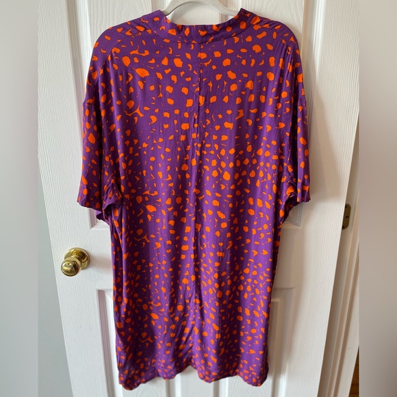 Marimekko Reija Purple and Orange Tunic Dress sz m - Picture 9 of 10